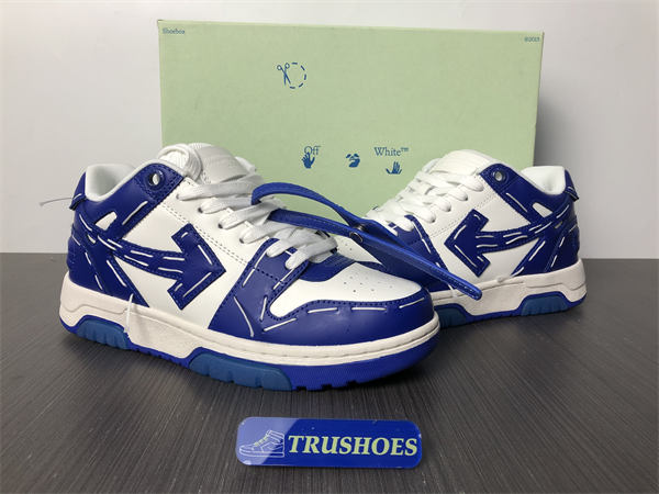 OFF-WHITE Out Of Office Sartorial Stitching White Dark Blue OMIA189S23LEA0140148